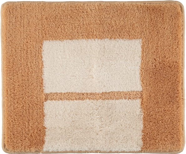 Rhomtuft RHOMY - Badteppich Liberty 256 - Farbe: beige/weiß - 410 - 50x60 cm
