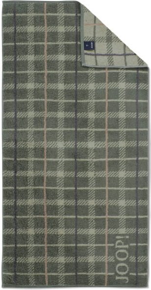 JOOP! Handtücher Contour Checked 1715 - Farbe: Oliv - 47 - Handtuch 50x100 cm