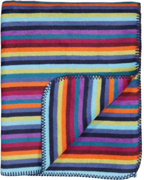 Cawö Wohndecken Lifestyle Streifen 70480 - Farbe: multicolor dunkel - 84 - 150x200 cm