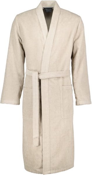 Cawö Bademäntel Herren Kimono Struktur 5509 - Farbe: sand - 339 - XL