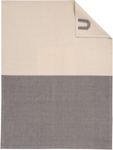 Cawö Home Geschirrtücher Cuisine Duo 535 - Farbe: basalt/leinen - 73 - 50x70 cm