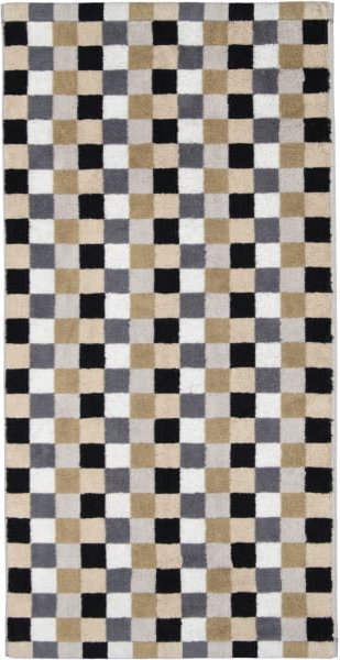 Cawö - Life Style Karo 7047 - Farbe: 37 - kiesel - Handtuch 50x100 cm