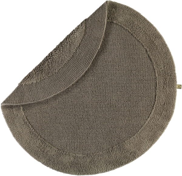 Rhomtuft - Badteppiche Exquisit - Farbe: taupe - 58 - 80 cm rund