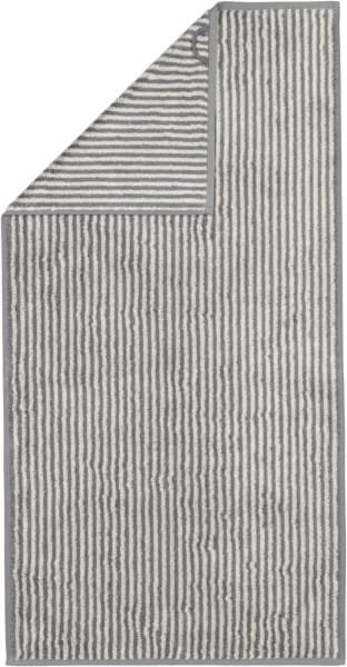 Cawö Handtücher Two-Tone Stripes 480 - Farbe: schiefer - 77 - Handtuch 50x100 cm