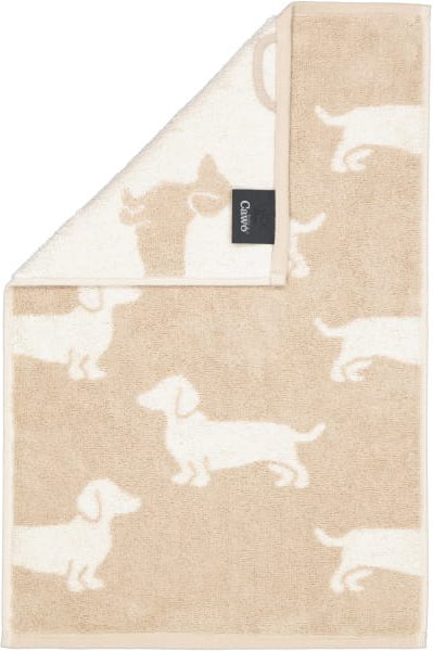Cawö Handtücher WE LOVE DOGS 6246 - Farbe: Natur-Beige - 33 - Gästetuch 30x50 cm