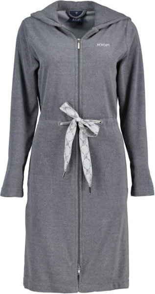 Thumbnail - JOOP Active Damen Bademantel Kapuze kurz 1659 - Farbe: Anthrazit - 77 - XL