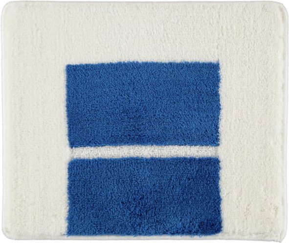 Rhomtuft RHOMY - Badteppich Liberty 256 - Farbe: weiß/blau - 844 - 50x60 cm