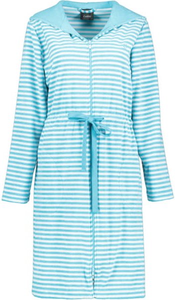 Cawö Home Bademäntel Damen kurz mit Kapuze Campus 834 - Farbe: türkis - 47 - S