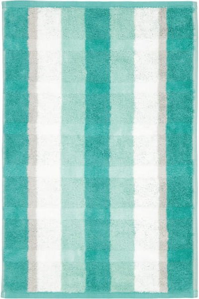 Cawö Handtücher Noblesse Stripe 1087 - Farbe: smaragd - 44 - Gästetuch 30x50 cm
