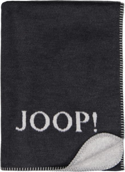 JOOP! Wohndecke Melange-Doubleface - Größe: 150x200 cm - Farbe: Anthrazit-Silber