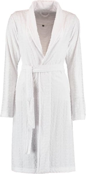 Vossen Bademäntel Damen Schalkragen Luna - Farbe: weiß - 0300 - XL