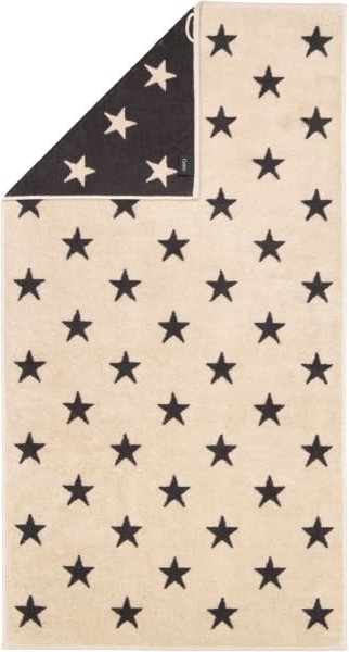 Cawö Handtücher NEW STARS Sterne groß 6260 - Farbe: beige/basalt - 37 - Duschtuch 70x140 cm