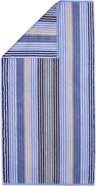 Cawö - Unique Streifen 944 - Farbe: saphir - 11 - Handtuch 50x100 cm