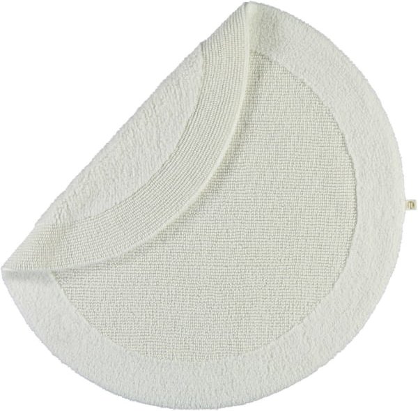 Rhomtuft - Badteppiche Exquisit - Farbe: weiss - 01 - 100 cm rund