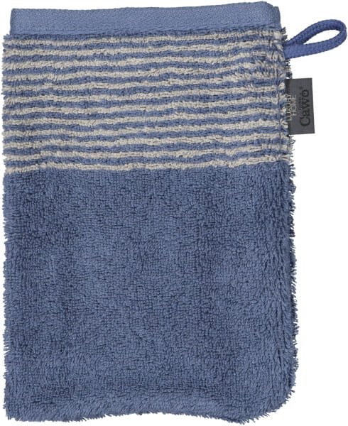 Cawö - Luxury Home Two-Tone 590 - Farbe: nachtblau - 10 - Waschhandschuh 16x22 cm