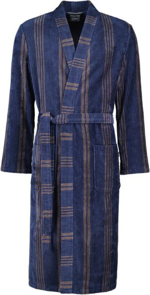 Cawö Herren Bademantel Kimono 2508 - Farbe: blau - 13 - S