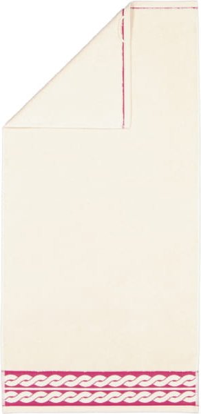 Möve Handtücher Cosy Knits Chenille - Farbe: nature/berry - 021 - Handtuch 50x100 cm