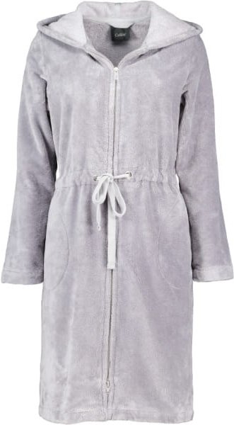 Cawö Home - Damen Bademantel Kurz Kapuze 822 - Farbe: graphit - 73 - L