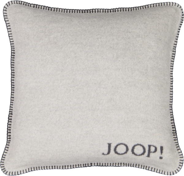 JOOP! Kissenhülle Uni-Doubleface - Größe: 50x50 cm - Farbe: Ash-Anthrazit