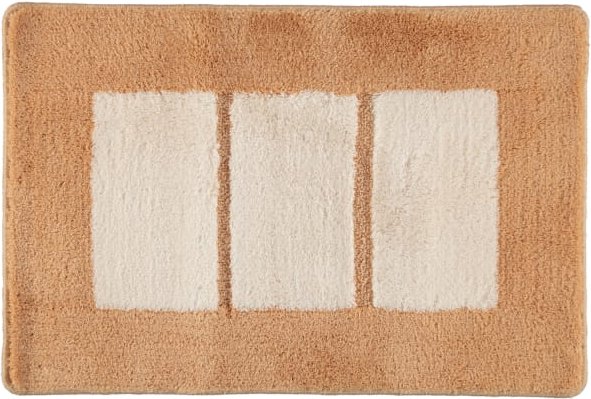 Rhomtuft RHOMY - Badteppich Liberty 256 - Farbe: beige/weiß - 410 - 60x90 cm
