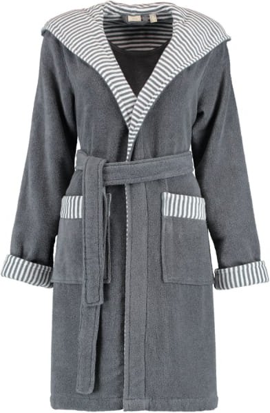 Esprit Damen Bademantel Day Kapuze - Farbe: grey steel - 740