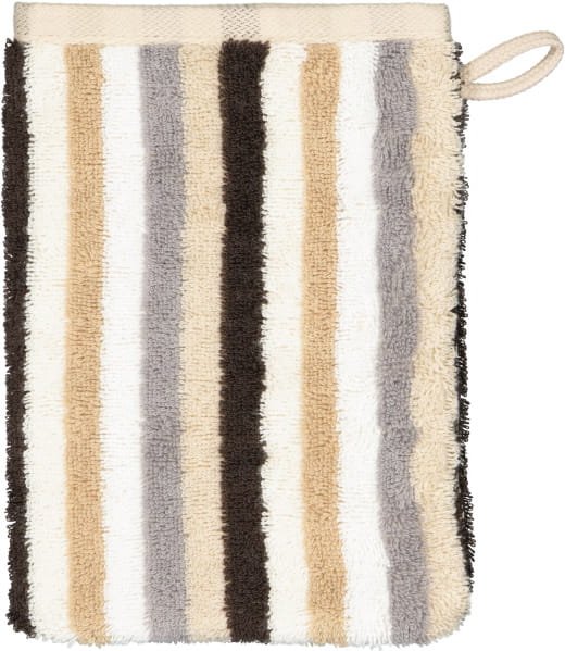 Cawö Handtücher Shades Streifen 6235 - Farbe: sand - 33 - Waschhandschuh 16x22 cm