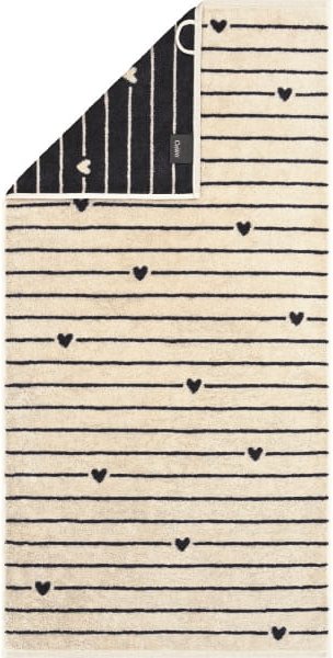 Cawö Handtücher Heart Beats Lines & Hearts 6276 - Farbe: basalt - 37 - Handtuch 50x100 cm
