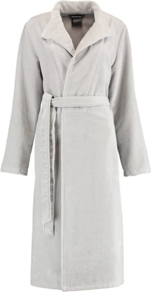 Cawö Damen Bademantel 3346 Spatenkragen - Farbe: silber - 713 - XL