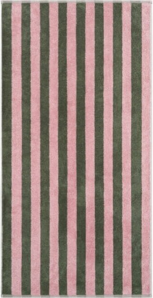 Cawö Handtücher Bold Streifen 6277 - Farbe: oliv/rosa - 42 - Duschtuch - 70x140 cm