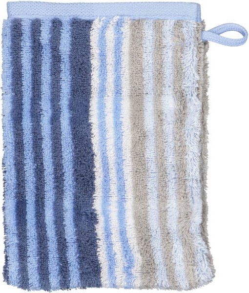 Cawö Handtücher Noblesse Harmony Streifen 1085 - Farbe: sky - 17 - Waschhandschuh 16x22 cm