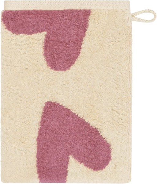 Cawö Handtücher Heart Beats Hearts 6275 - Farbe: beere - 32 - Waschhandschuh 16x22 cm