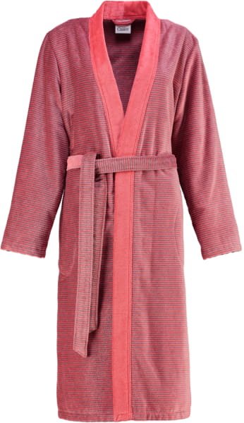 Cawö - Damen Bademantel Two-Tone Kimono 6431- Farbe: rot - 27 - S