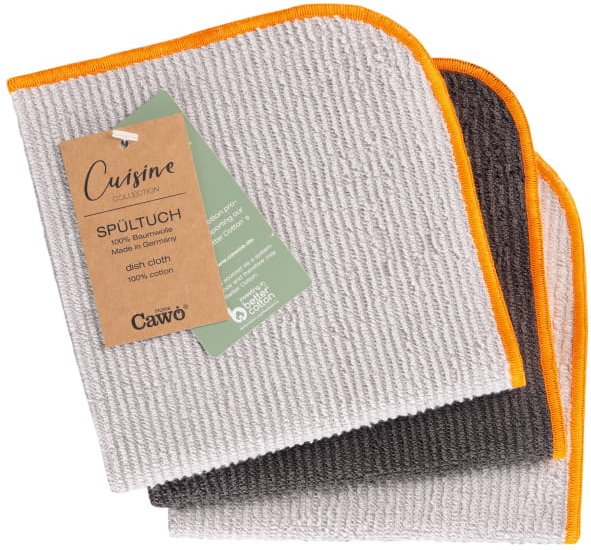 Cawö Spültücher Trio 550 - Farbe: neon-orange - 73 - 30x30 cm