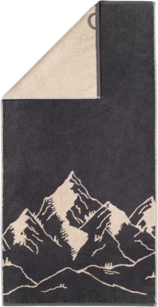 Cawö Handtücher Alpenchic Edition Berge 6269 - Farbe: granit - 73 - Handtuch 50x100 cm