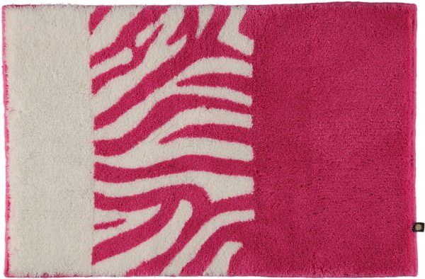Rhomtuft - Badteppiche Zebra - Farbe: fuchsia/weiss - 1403 - 50x65 cm