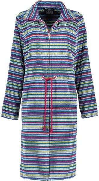 Thumbnail - Cawö Bademäntel Damen Reißverschluss mit Tunnelgürtel Streifen 6218 - Farbe: multicolor - 12 - L