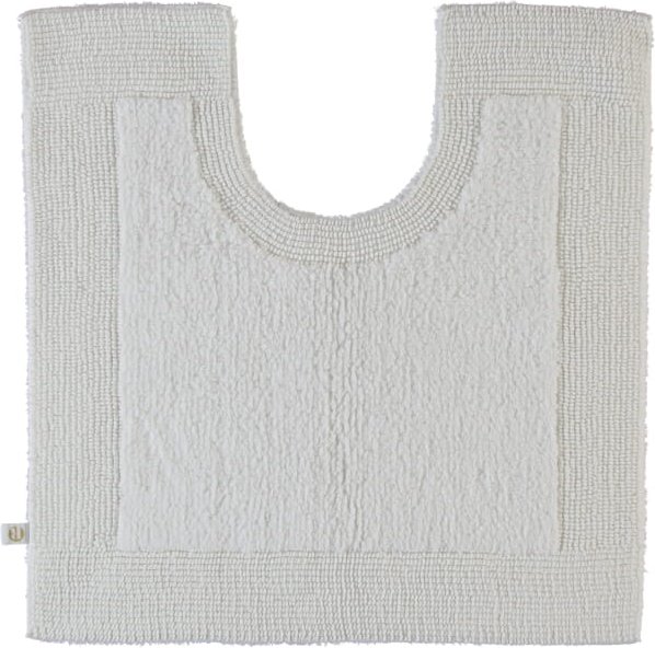 Rhomtuft - Badteppiche Prestige - Farbe: weiss - 01 - Toilettenvorlage mit Ausschnitt 60x60 cm