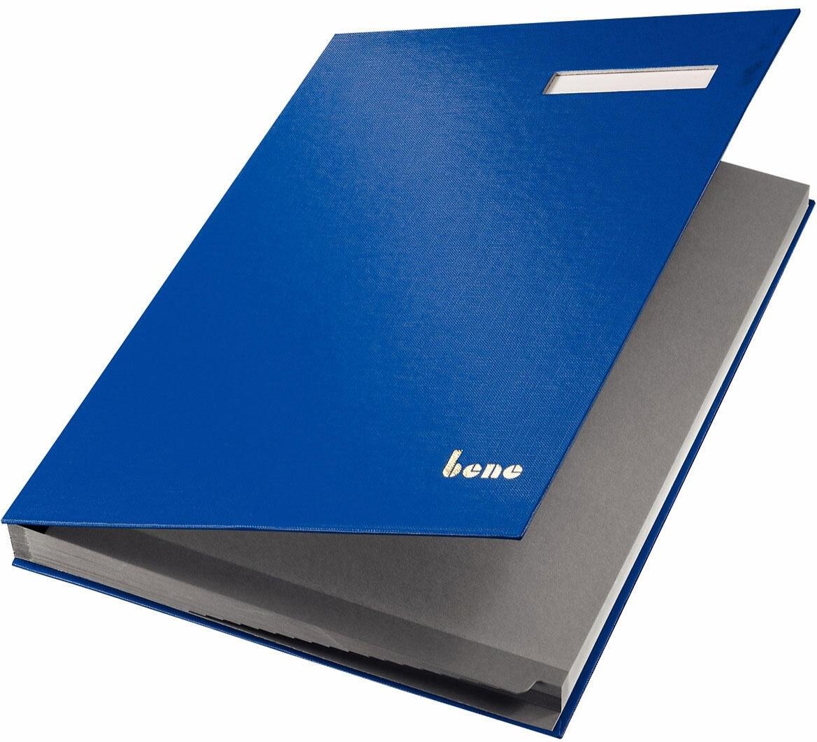 bene Unterschriftenmappe für DIN A4 blau