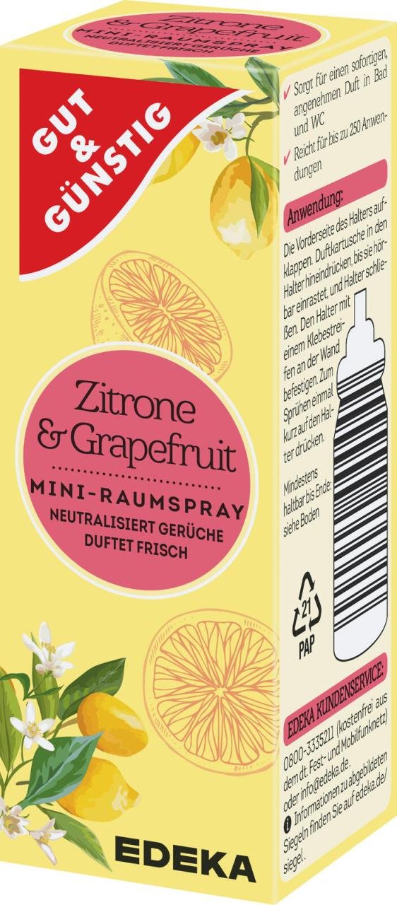 Thumbnail - GUT&GÜNSTIG Raumduft-Nachfüller Zitrone & Grapefruit 25,0 ml