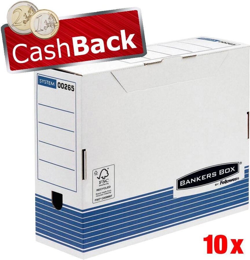 Bankers Box Archivboxen für Ordner 10,8 x 26,5 x 32,7 cm