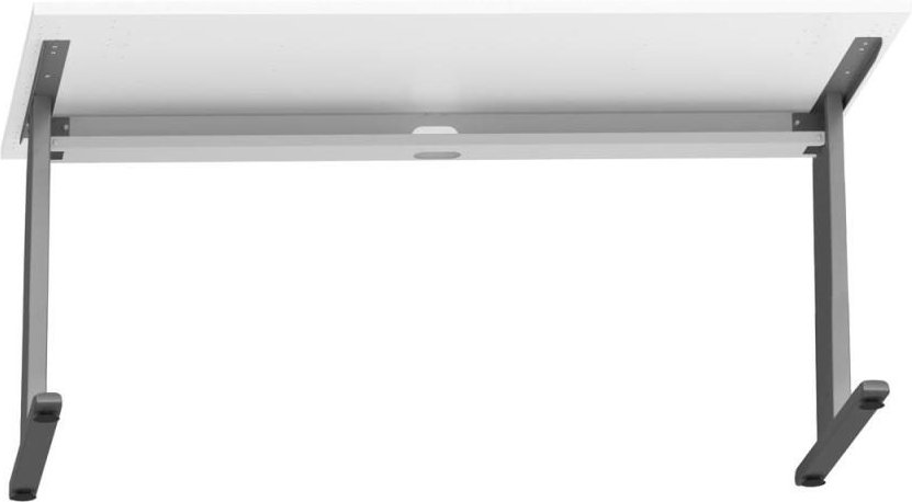 Thumbnail - HAMMERBACHER höhenverstellbarer Schreibtisch VXB12/N/SS nussbaum, silber