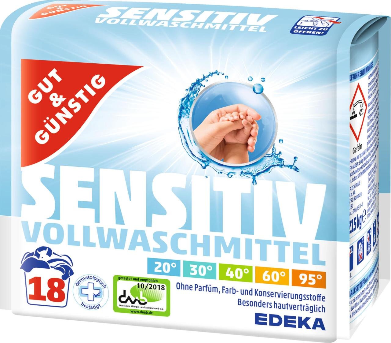 GUT&GÜNSTIG Waschmittel frisch 1,22 kg