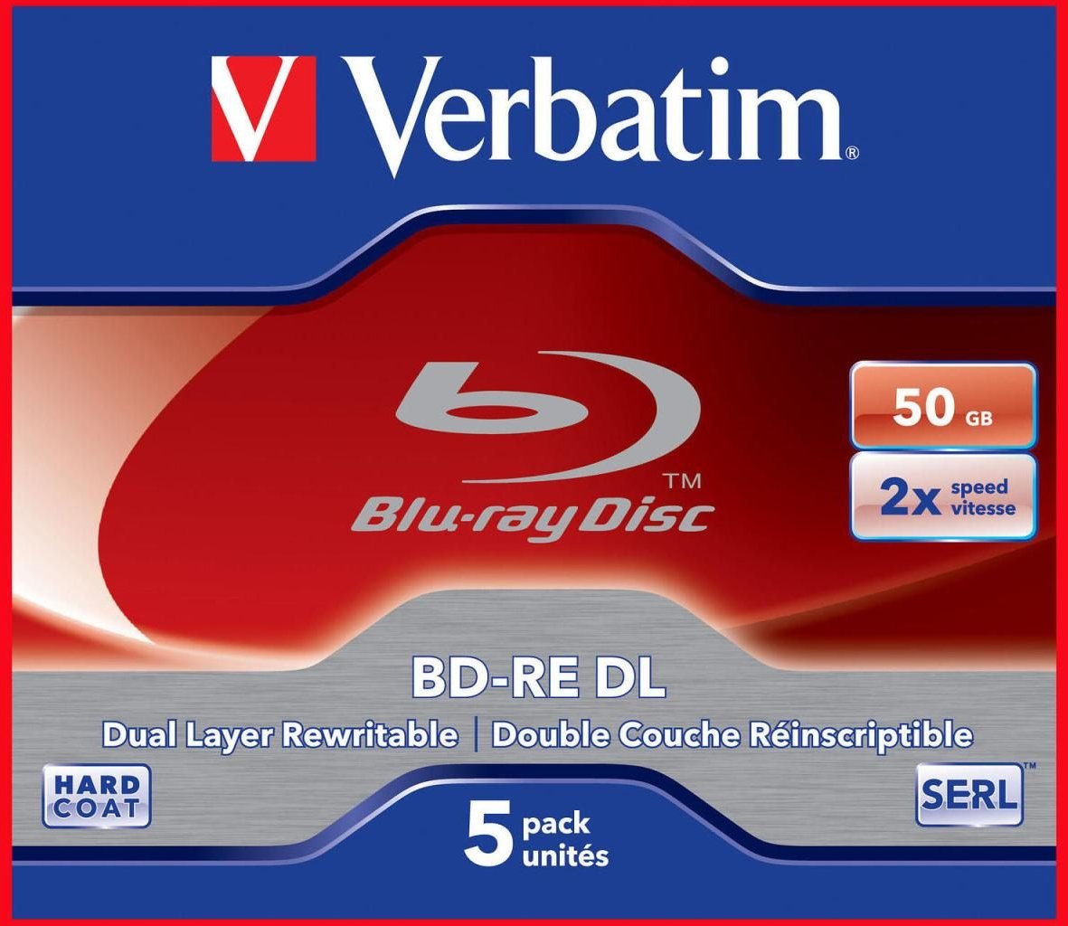 Verbatim Blu-ray BD-RE DL 50GB Jewel Case