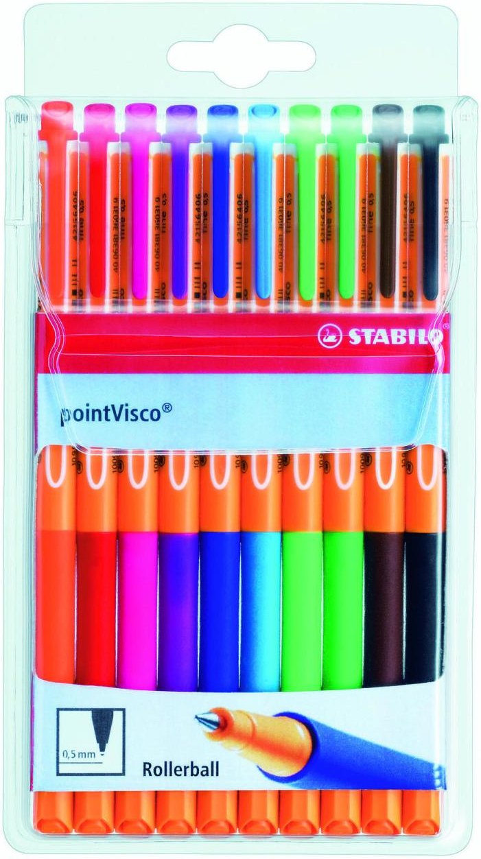 STABILO pointVisco Gelschreiber 0.5 mm, Schreibfarbe: Mehrfarbig