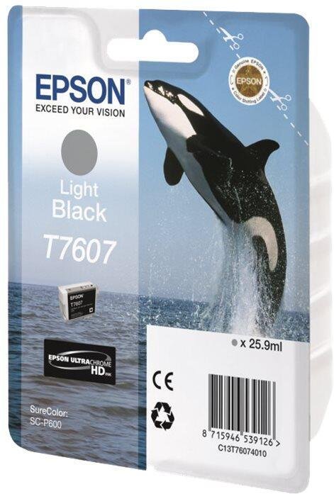 Epson Original T7607 Druckerpatrone Light Black 25,9ml (C13T76074010)