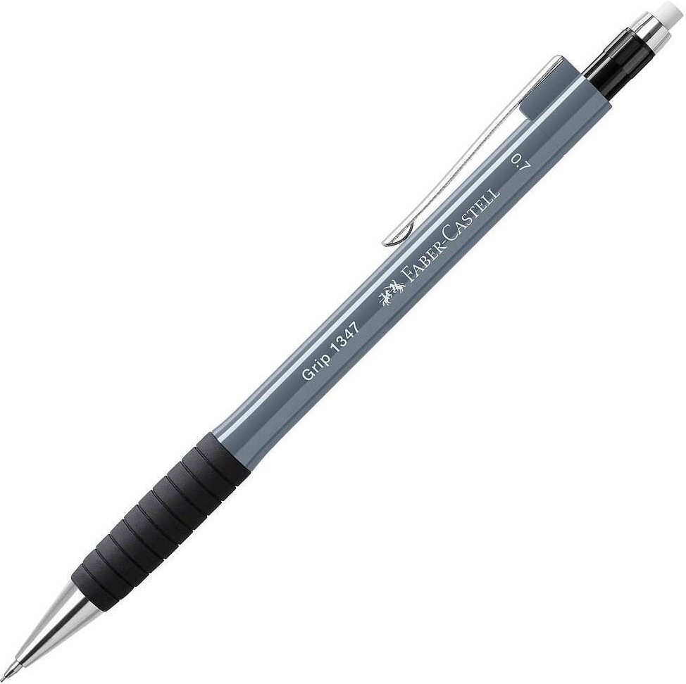 FABER-CASTELL GRIP 1347 Druckbleistift grau B 0,7 mm - 1 Stück