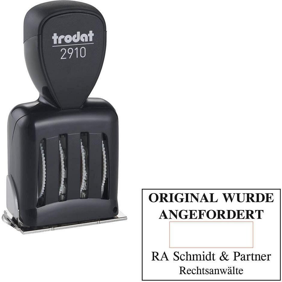 trodat Datumstempel mit Text, individualisierbar Classic 2910 P05 ohne Logo