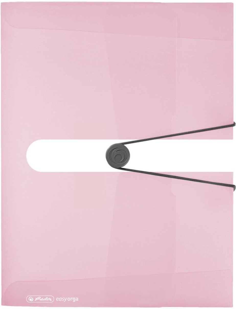 herlitz Heftbox 4 cm DIN A4 transparent rosé