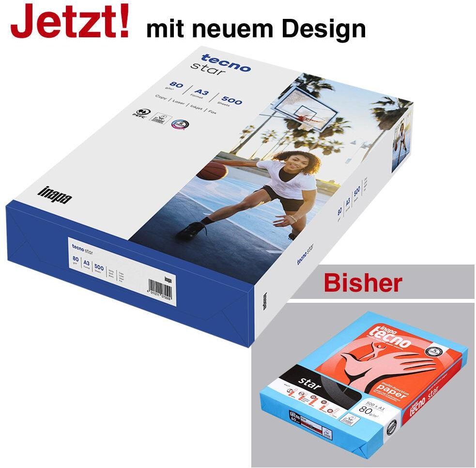 Thumbnail - tecno Inapa tecno Kopierpapier DIN A3 80 g/m²