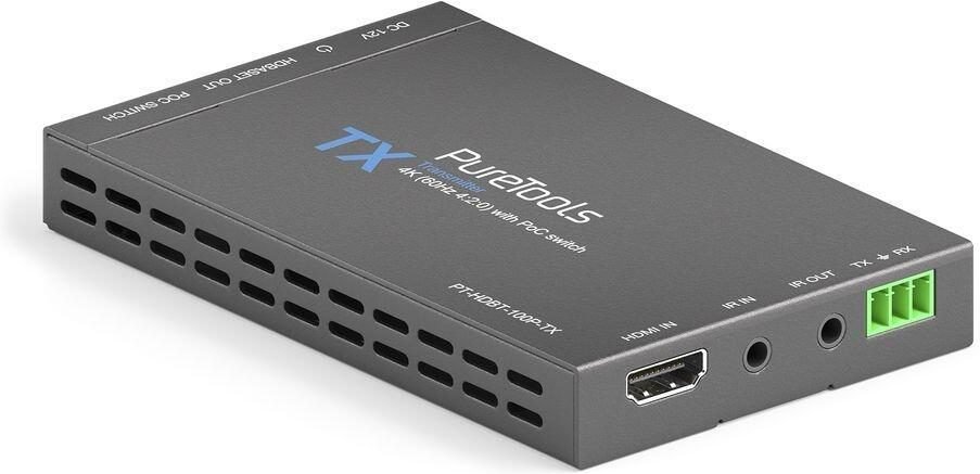 PureTools - Projektor kompatibler HDBaseT-Sender, 4K (60Hz 4:2:0) mit PoC switch